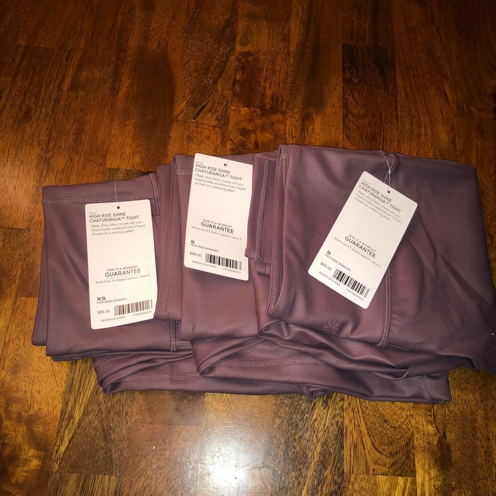 Athleta High Rise Shine Chaturanga Tight Dusty Plm - Picture 2 of 4